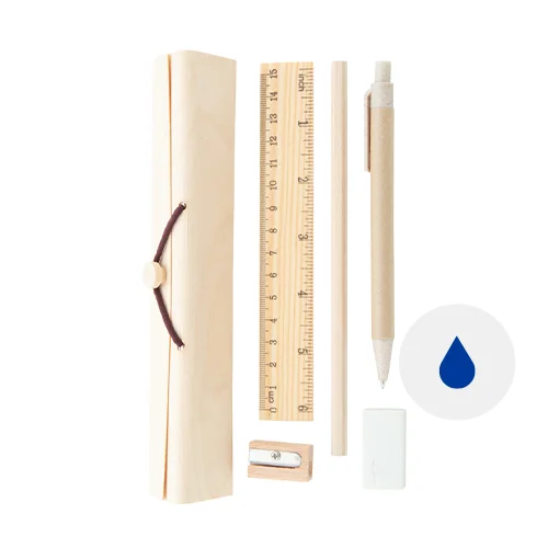 Set scrittura da 5 pezzi in scatola legno