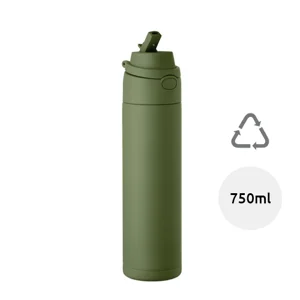 Borraccia in acciaio inox riciclato con beccuccio e manico da 750 ml