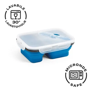 Porta pranzo pieghevole in PP da 480 e 760 ml include 1 posata 2in1