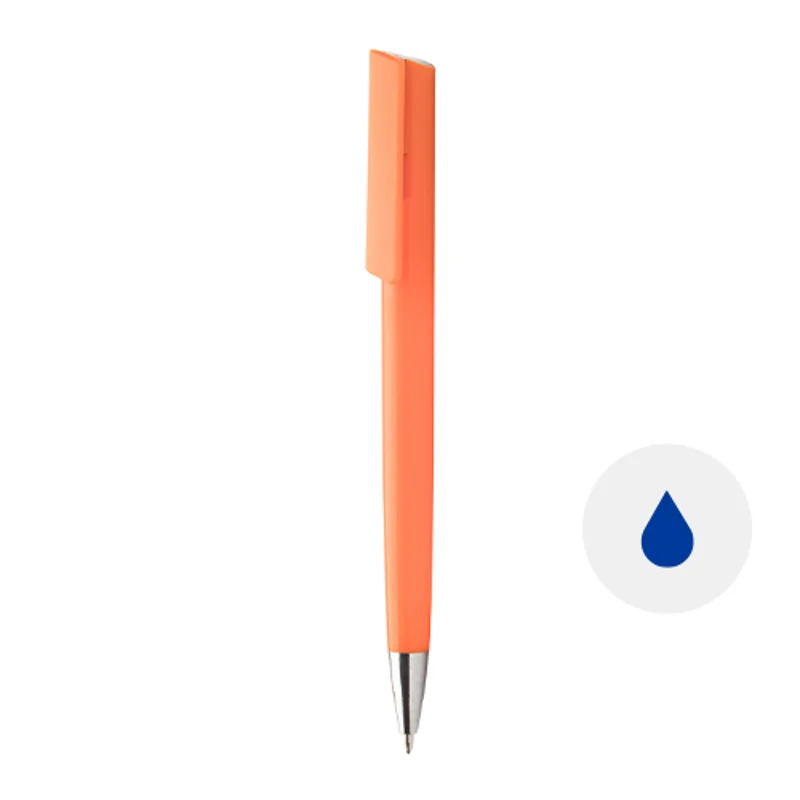 Penna a sfera in plastica meccanismo a scatto refill blu