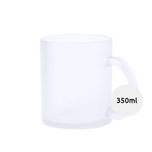Tazza in vetro smerigliato da 350ml per stampa in sublimazione