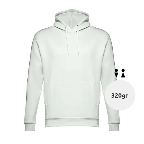 Felpa da adulto unisex colori assortiti con cappuccio e tasca a marsupio in cotone e poliestere 320gr