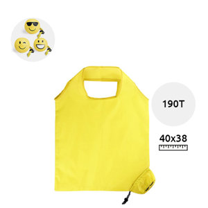 Shopper in Poliestere richiudibile quando è chiusa presenta la stampa di emoticon da 190T 40×38cm