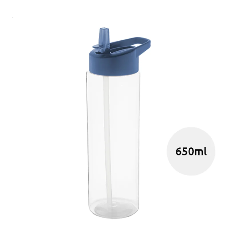 Borraccia sportiva in RPET con cannuccia da 650ml