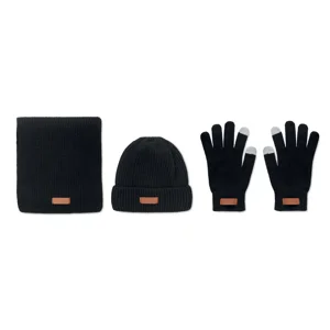 Set invernale Include berretto in RPET, sciarpa e guanti tattili
