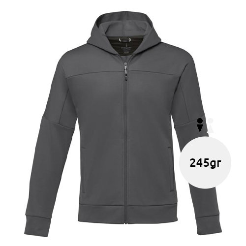 Giacca da uomo in maglia con zip intera con cappuccio e tasche