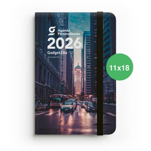 Agenda con copertina rigida 11x18 e grafica completamente personalizzabile. Possibilità di richiedere anche il progetto grafico
