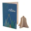 Biglietto di auguri Natalizio in carta con grafica personalizzata e puzzle legno