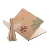 Biglietto di auguri Natalizio in carta kraft con grafica personalizzata e puzzle legno