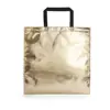 Shopper in TNT laminato metallico in diverse colorazioni con manici corti neri da 125gr 45x44cm