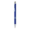 Penna a sfera in plastica con clip e puntale cromato refill blu