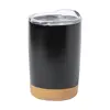 Tazza termica inox dal 380ml con base sughero e coperchio trasparente