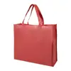 Shopper in RPET a soffietto con finitura laminata in diverse colorazioni con mainici lunghi da 105gr 42x35x15cm
