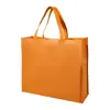 Shopper in RPET a soffietto con finitura laminata in diverse colorazioni con mainici lunghi da 105gr 42x35x15cm