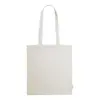 Shopper in cotone riciclato con manici lunghi in diverse colorazioni da 120gr 38x42cm