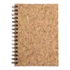 Block notes A5 a spirale in sughero con 100 fogli a righe