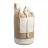 Sacca in juta con tasca frontale in cotone dimatro 23cm per altezza 45cm