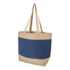 Borsa spiaggia colorata in juta e cotone con manici lunghi 48×35×15cm
