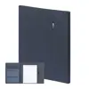 Cartella portadocumenti in RPET chiusura magnetica portacellulare pieghevole e Block notes in formato A4 da 20 fogli a righe