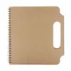 Block Notes A5 a spirale con copertina in cartone riciclato 70 fogli a righe, note adesive, penna refill blu