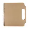 Block Notes A5 a spirale con copertina in cartone riciclato 70 fogli a righe, note adesive, penna refill blu