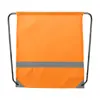 Sacca in poliestere 190T con dettagli riflettenti per alta visibilità e chiusura a coulisse 350×410mm