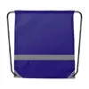 Sacca in poliestere 190T con dettagli riflettenti per alta visibilità e chiusura a coulisse 350×410mm