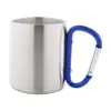 Tazza in acciaio inox con moschettone colorato 200ml
