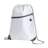 Sacca in poliestere con chiusura a coulisse e tasca frontale e uscita per auricolari da 210D 34x45cm