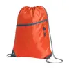 Sacca in poliestere con chiusura a coulisse e tasca frontale e uscita per auricolari da 210D 34x45cm