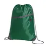 Sacca in poliestere con chiusura a coulisse e tasca frontale e uscita per auricolari da 210D 34x45cm
