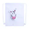 Sacca pieghevole in sacchetto a forma di animale colorata con chiusura a coulisse da 190T 26x32cm