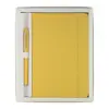 Set block notes A5 in finta pelle con fogli neutri e penna abbinata refill blu in scatola regalo
