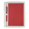 Set block notes A5 in finta pelle con fogli neutri e penna abbinata refill blu in scatola regalo