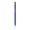 Penna a sfera elegante in alluminio dsiponibile in vari colri con meccanismo a rotazione e refill blu