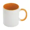 Tazza in ceramica bianca con parete interna e manico colorati ideale per sublimazione 350ml
