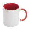 Tazza in ceramica bianca con parete interna e manico colorati ideale per sublimazione 350ml