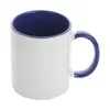 Tazza in ceramica bianca con parete interna e manico colorati ideale per sublimazione 350ml