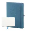 Block notes A5 con copertina in RPET e 80 fogli neutri con segnalibro e portapenna 