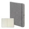 Block notes A5 con copertina in RPET e 80 fogli neutri con segnalibro e portapenna 
