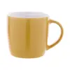 Tazza in ceramica colorata con interno bianco e confezione di cartoncino kraft 335ml