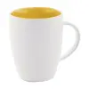 Tazza bicolore in ceramica bianca e interno colorato con confezione di cartoncino kraft 340ml