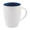 Tazza bicolore in ceramica bianca e interno colorato con confezione di cartoncino kraft 340ml