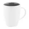 Tazza bicolore in ceramica bianca e interno colorato con confezione di cartoncino kraft 340ml