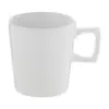 Tazza in ceramica colorata con manico rettangolare in confezione in cartoncino kraft da 280ml