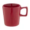 Tazza in ceramica colorata con manico rettangolare in confezione in cartoncino kraft da 280ml