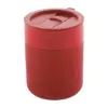 Tazza da viaggio da 300ml in ceramica rivestita con silicone e coperchio in plastica PP