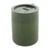 Tazza da viaggio da 300ml in ceramica rivestita con silicone e coperchio in plastica PP