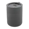 Tazza da viaggio da 300ml in ceramica rivestita con silicone e coperchio in plastica PP