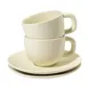 Set 2 tazze da cappuccino in ceramica con piattini 200ml